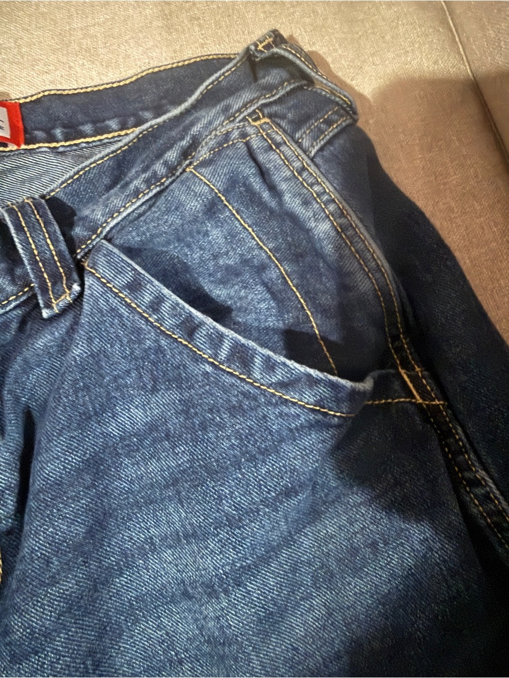 Old Navy Blue Painter's Reissue Jeans - Picture 4 of 9